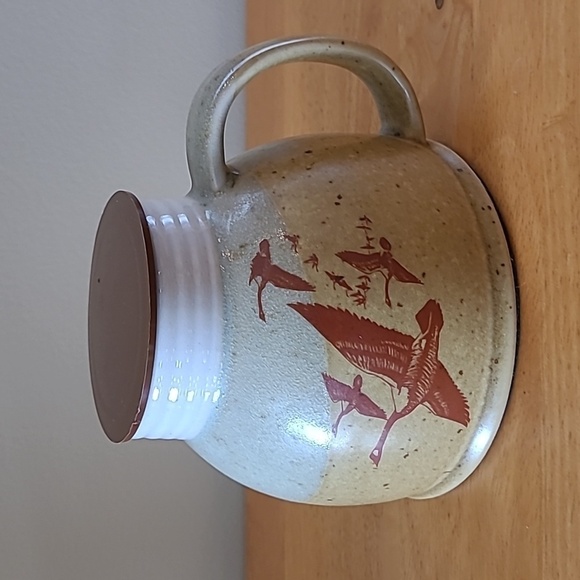 HANDCRAFTED POTTERY Lidded Travel/Office Mug - Picture 3 of 16